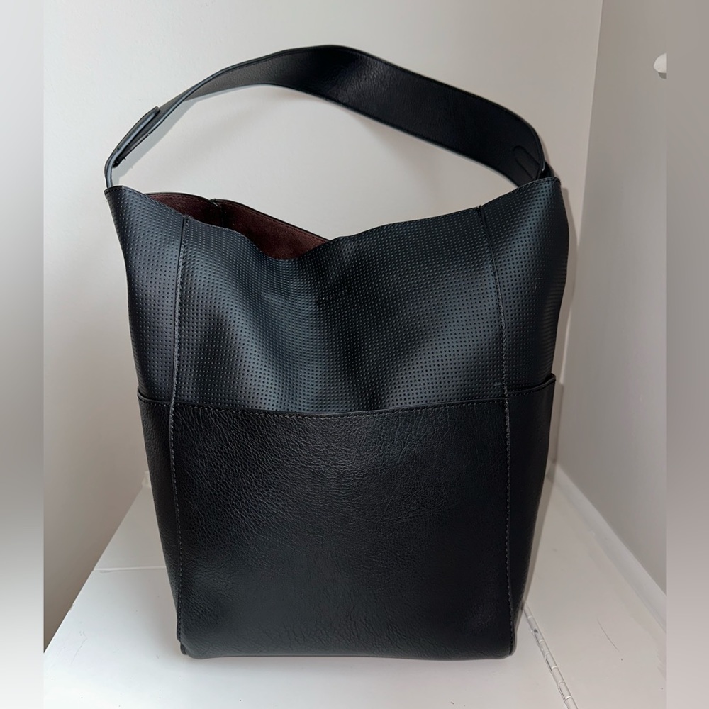 Anthropology black shoulder/tote purse